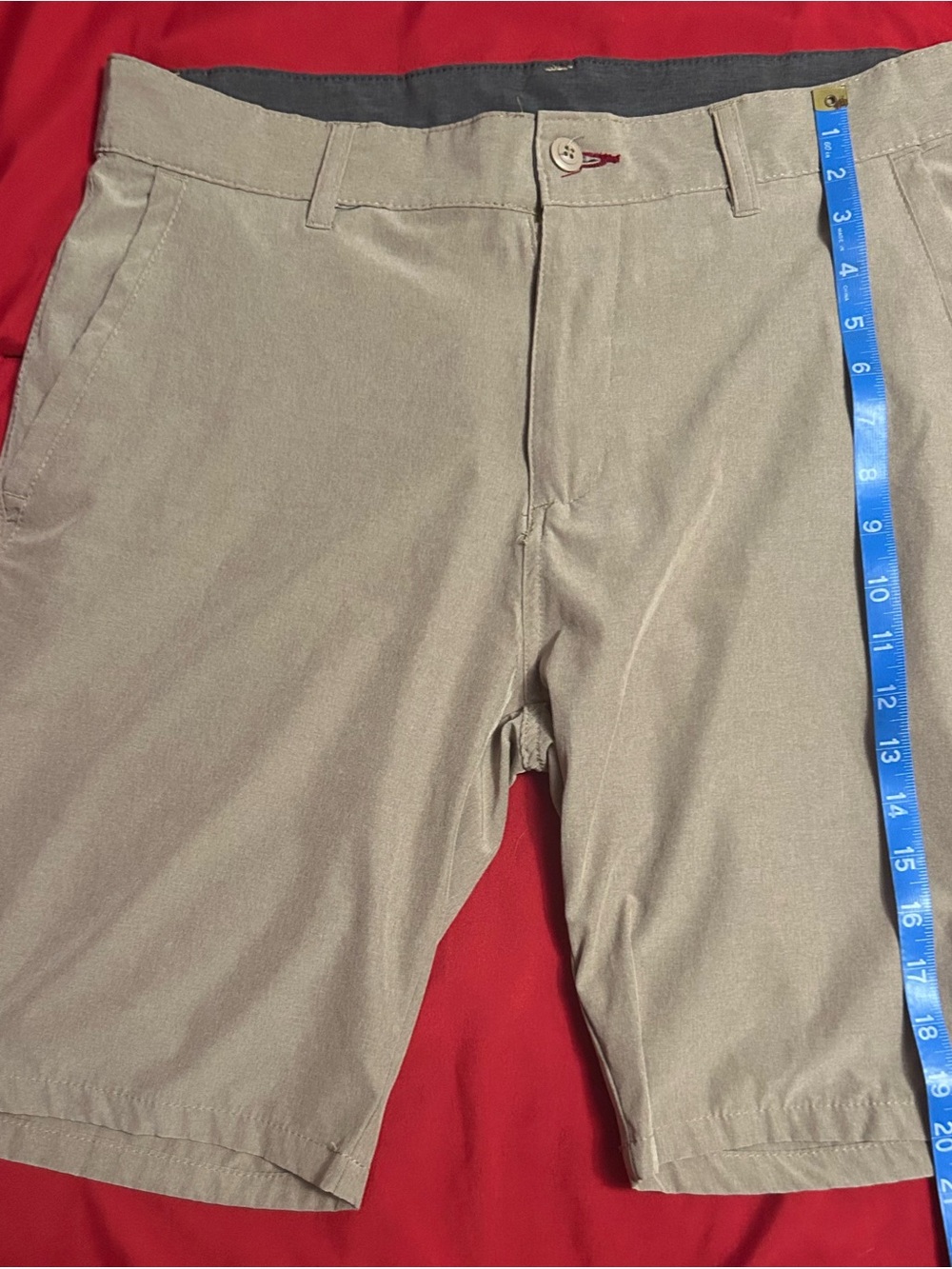 NWOT Split Men's Khaki Flat-Front Chino Shorts